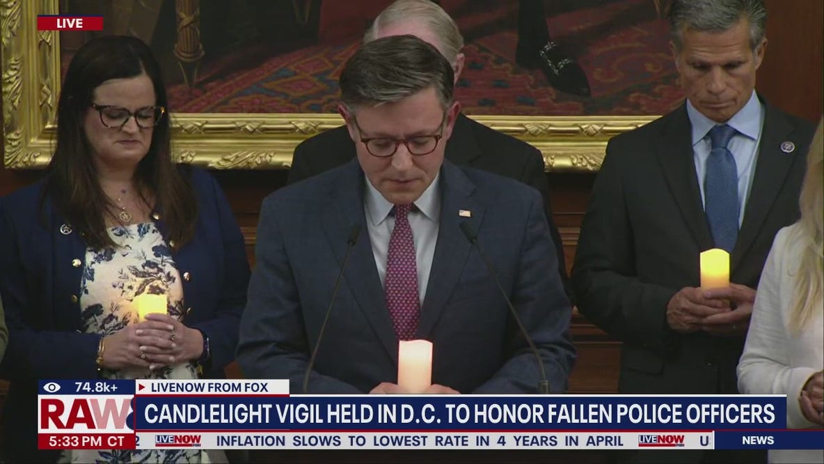 Speaker Mike Johnson hosts vigil to honor fallen officers